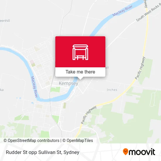 Mapa Rudder St opp Sullivan St