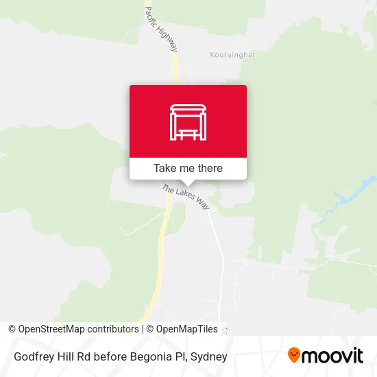 Godfrey Hill Rd before Begonia Pl map