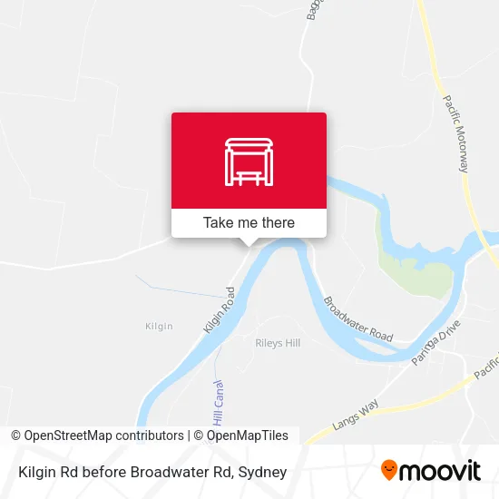Kilgin Rd before Broadwater Rd map