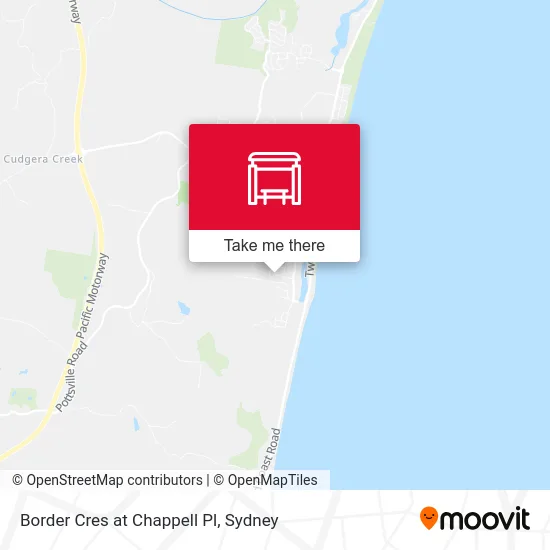 Mapa Border Cres at Chappell Pl