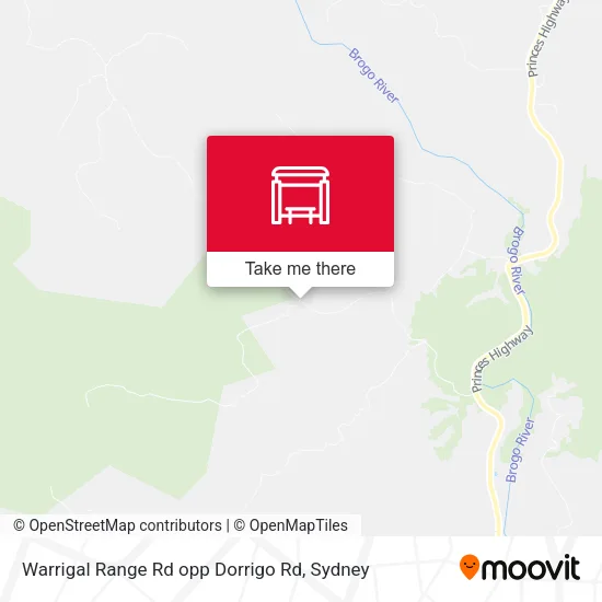 Warrigal Range Rd opp Dorrigo Rd map