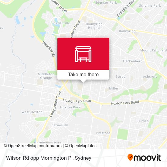 Wilson Rd opp Mornington Pl map