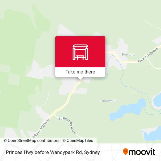 Princes Hwy before Wandypark Rd map