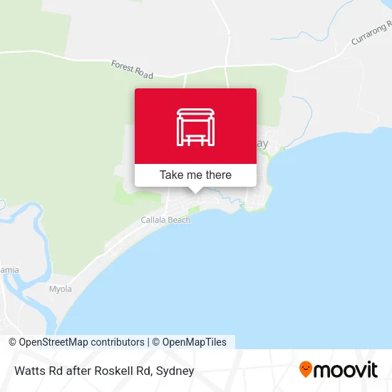 Watts Rd after Roskell Rd map