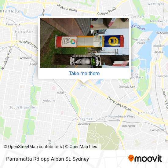 Parramatta Rd opp Alban St map