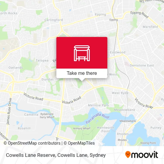 Mapa Cowells Lane Reserve, Cowells Lane