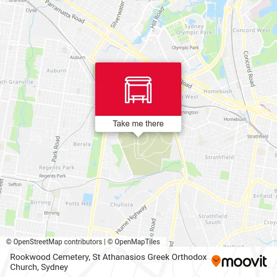 Mapa Rookwood Cemetery, St Athanasios Greek Orthodox Church