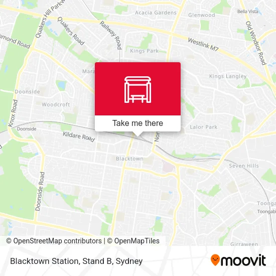 Mapa Blacktown Station, Stand B