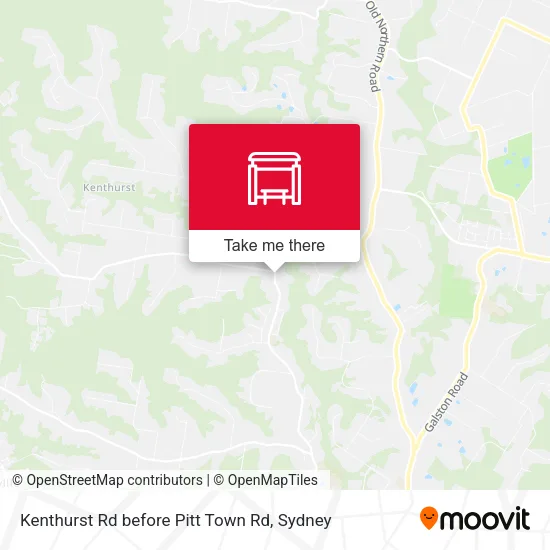 Kenthurst Rd before Pitt Town Rd map
