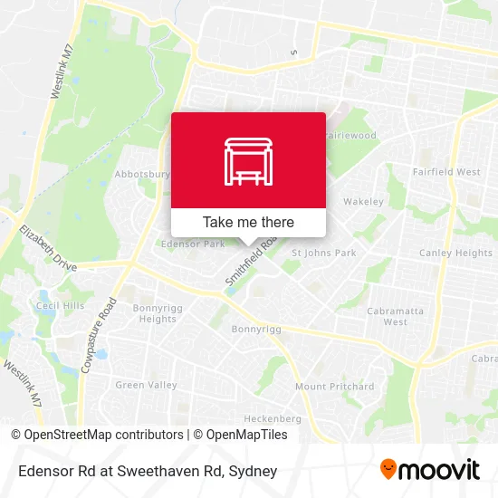 Mapa Edensor Rd at Sweethaven Rd