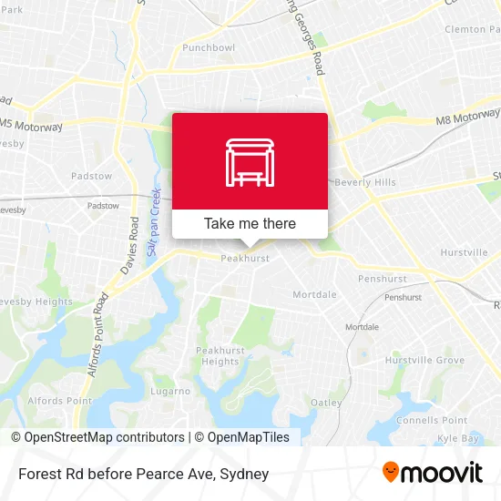 Forest Rd before Pearce Ave map