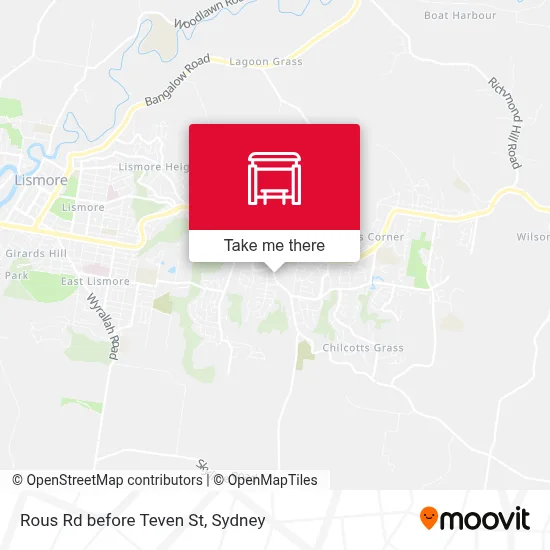 Mapa Rous Rd before Teven St