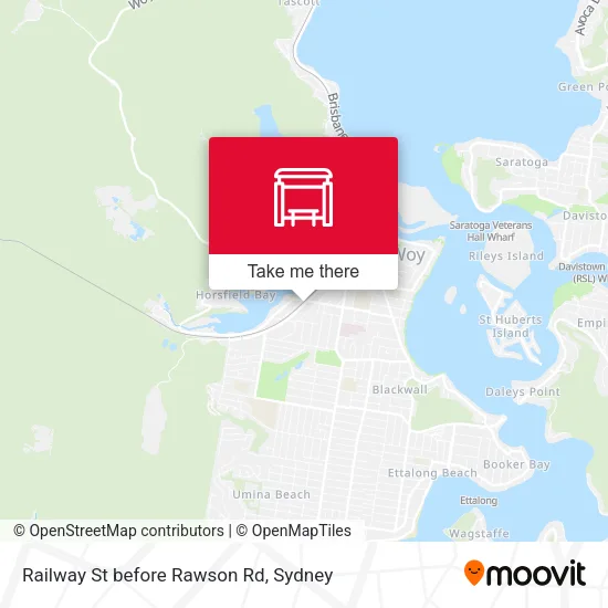 Railway St before Rawson Rd map