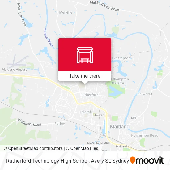 Rutherford Technology High School, Avery St map