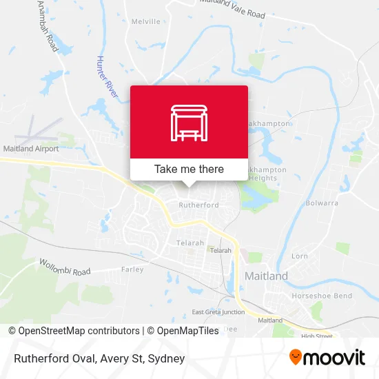 Mapa Rutherford Oval, Avery St