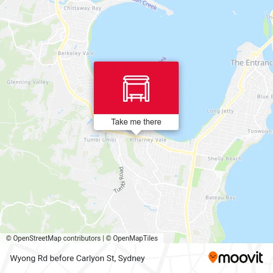 Wyong Rd before Carlyon St map