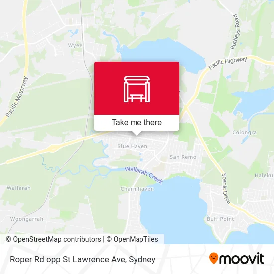 Mapa Roper Rd opp St Lawrence Ave