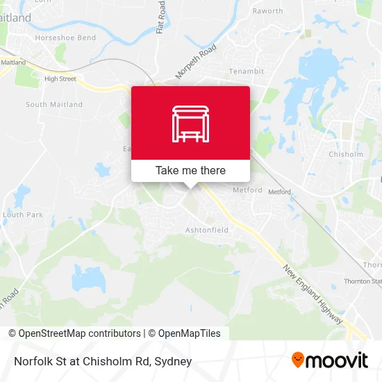 Mapa Norfolk St at Chisholm Rd