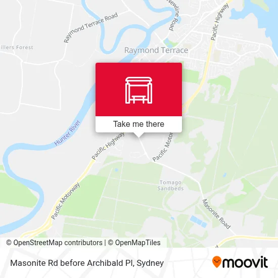 Mapa Masonite Rd before Archibald Pl