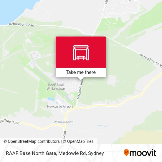 Mapa RAAF Base North Gate, Medowie Rd