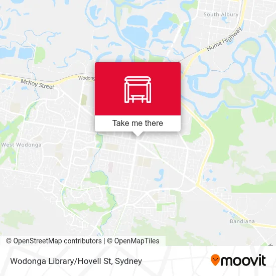 Mapa Wodonga Library/Hovell St