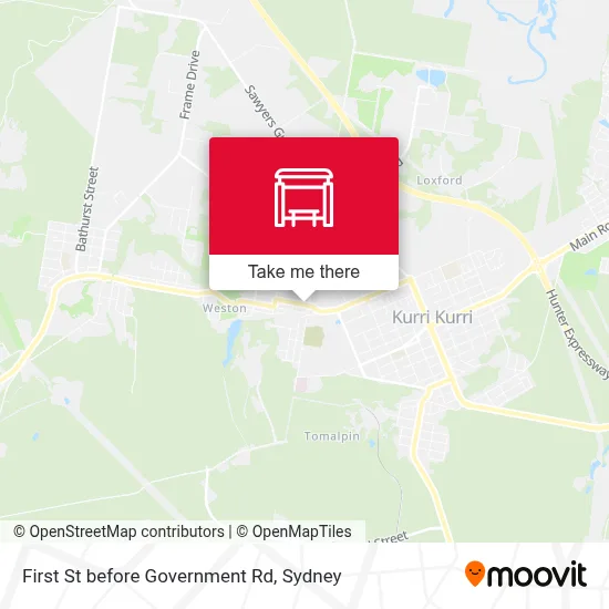 Mapa First St before Government Rd