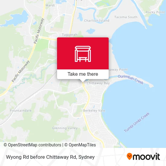 Mapa Wyong Rd before Chittaway Rd
