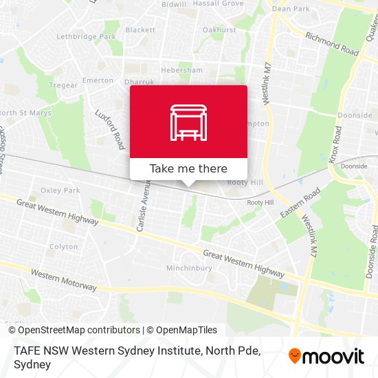 Mapa TAFE NSW Western Sydney Institute, North Pde