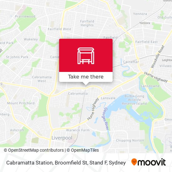 Mapa Cabramatta Station, Broomfield St, Stand F