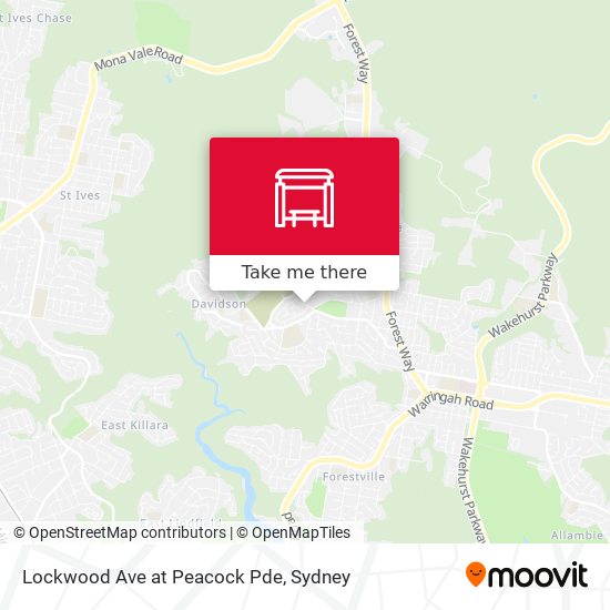 Lockwood Ave at Peacock Pde map