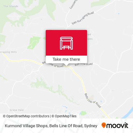 Mapa Kurmond Village Shops, Bells Line Of Road