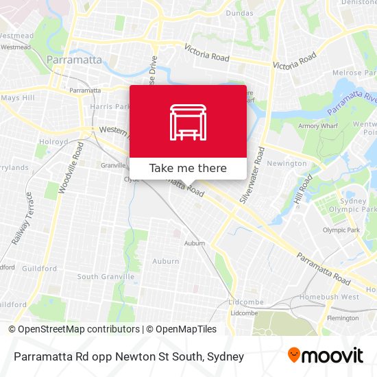 Parramatta Rd opp Newton St South map
