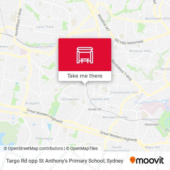Targo Rd opp St Anthony's Primary School map