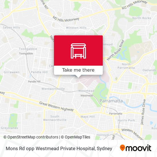 Mons Rd opp Westmead Private Hospital map