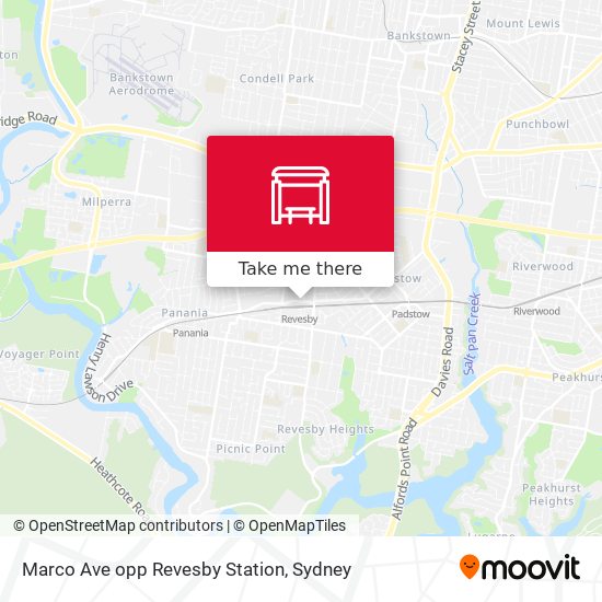 Marco Ave opp Revesby Station map