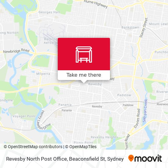 Revesby North Post Office, Beaconsfield St map