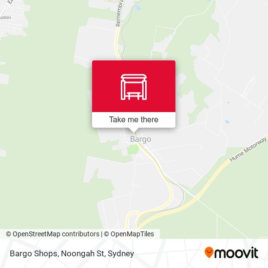 Bargo Shops, Noongah St map