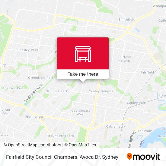 Fairfield City Council Chambers, Avoca Dr map