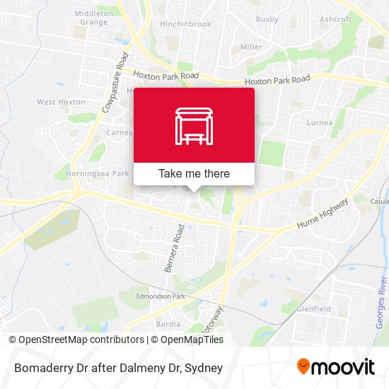 Bomaderry Dr after Dalmeny Dr map