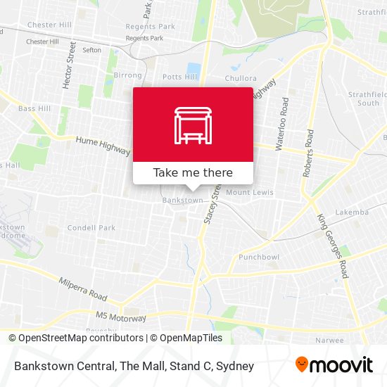 Mapa Bankstown Central, The Mall, Stand C