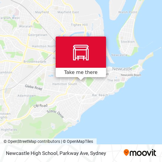 Newcastle High School, Parkway Ave map