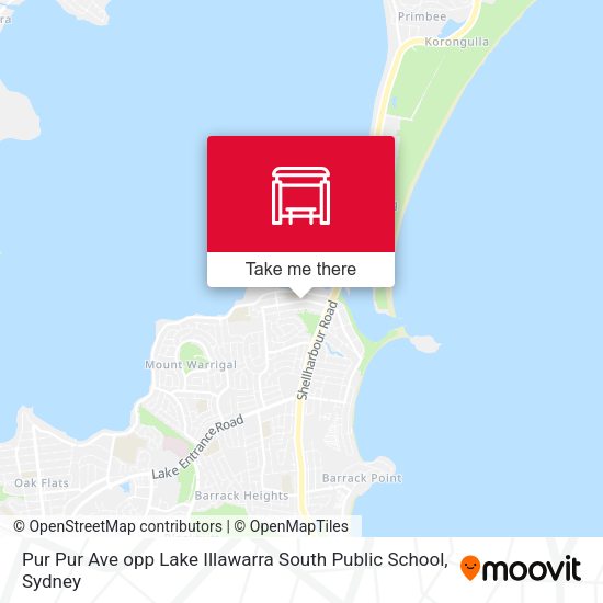 Pur Pur Ave opp Lake Illawarra South Public School map