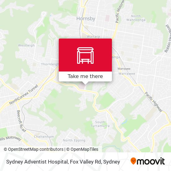 Sydney Adventist Hospital, Fox Valley Rd map