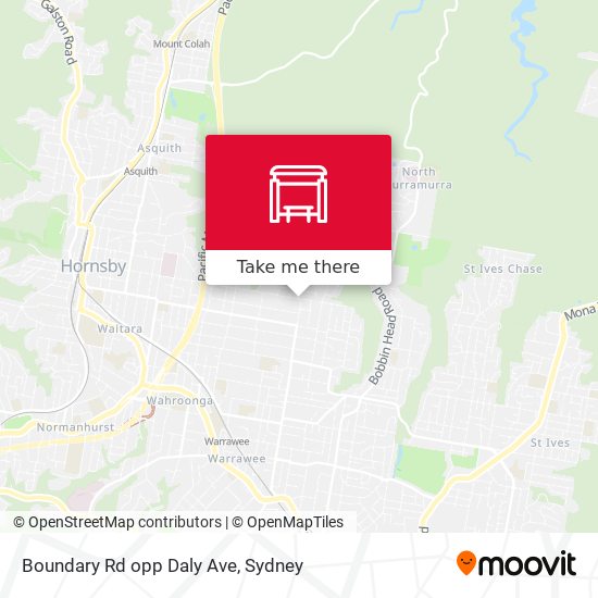 Boundary Rd opp Daly Ave map