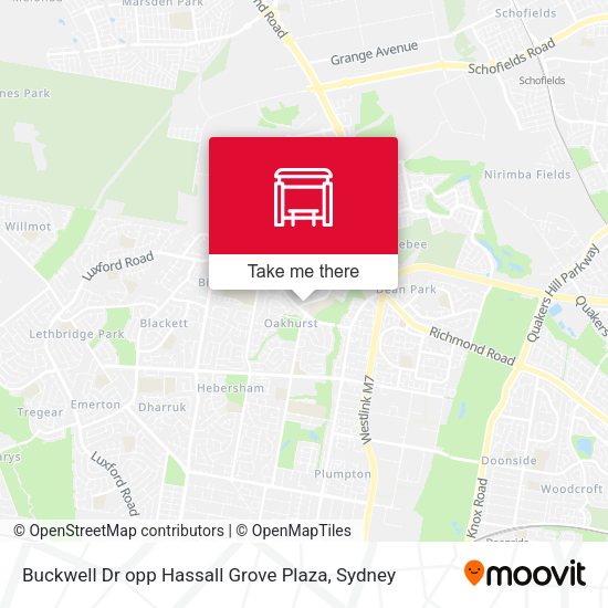 Buckwell Dr opp Hassall Grove Plaza map