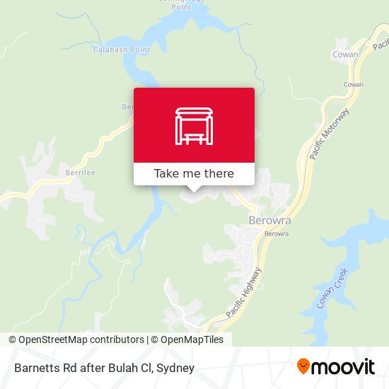 Barnetts Rd after Bulah Cl map