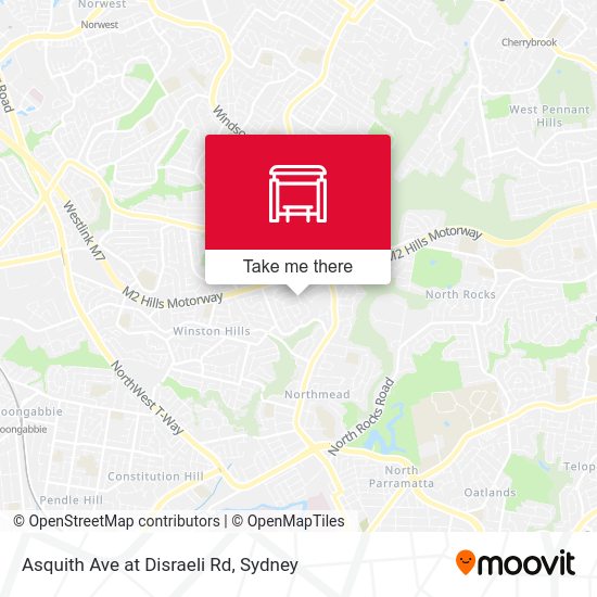 Asquith Ave at Disraeli Rd map