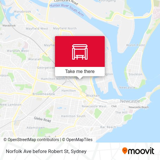 Norfolk Ave before Robert St map