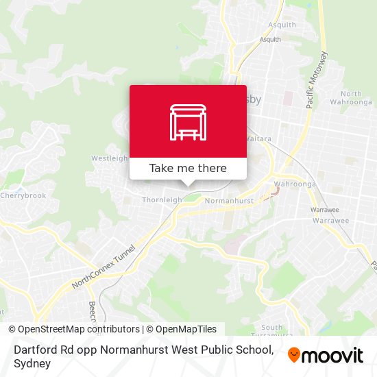 Mapa Dartford Rd opp Normanhurst West Public School