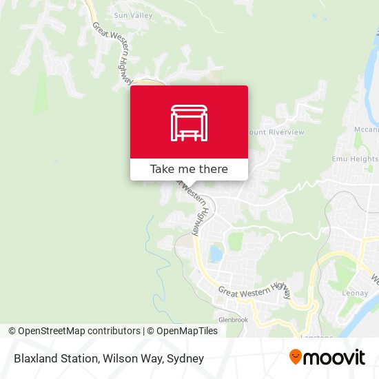 Blaxland Station, Wilson Way map